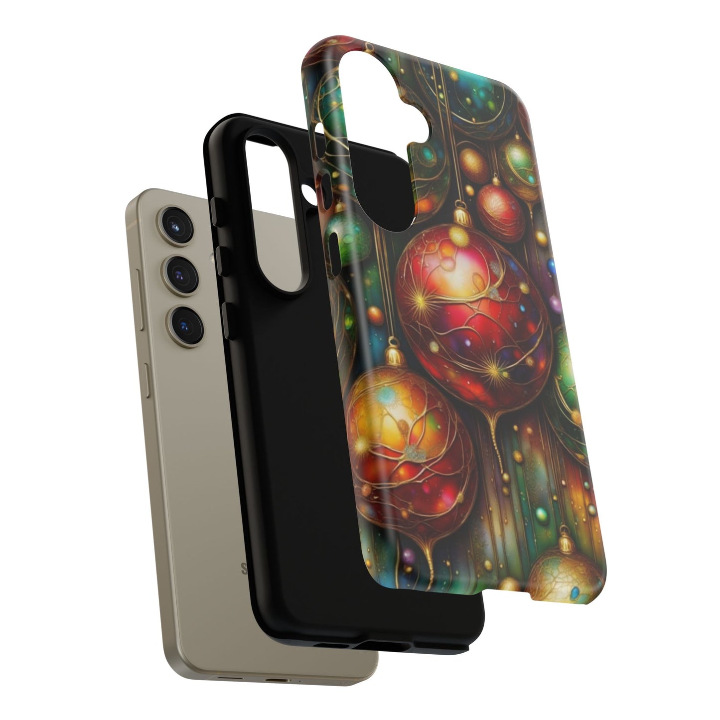 Colorful Holiday Phone Case, Festive Smartphone Cover, Christmas Gift, Artistic Phone Protector, Unique Holiday Accessory