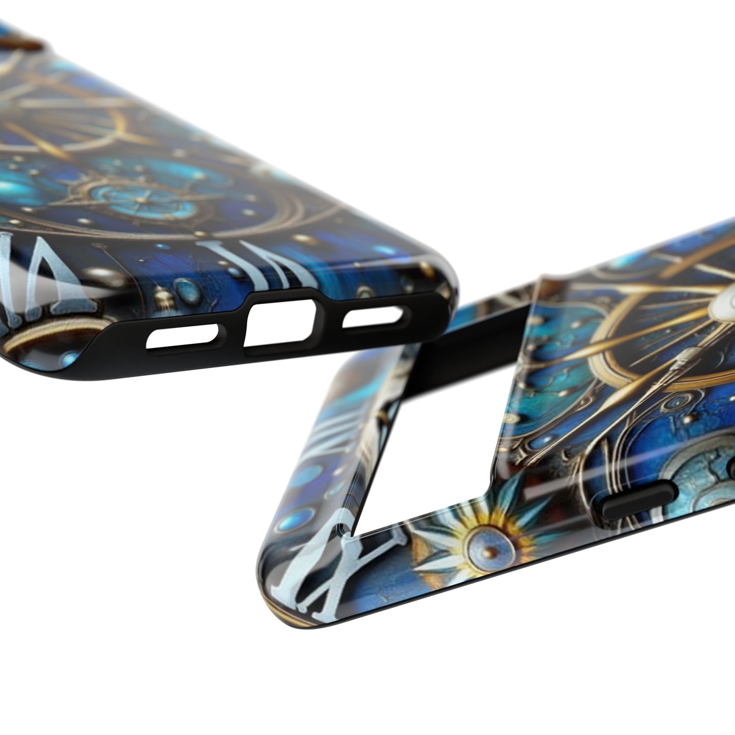 Stylish Phone Cases for Adventurers, Unique Phone Cover, Gift for Friends, Gold and Blue Steampunk Design, Tough Protective Case, Artistic [...]