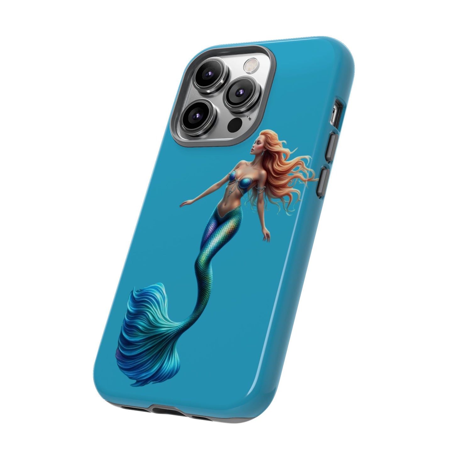 Mermaid Phone Case, Tough Phone Cover, Ocean Lover Gift, Cute Mermaid Accessory, Summer Vibes Case