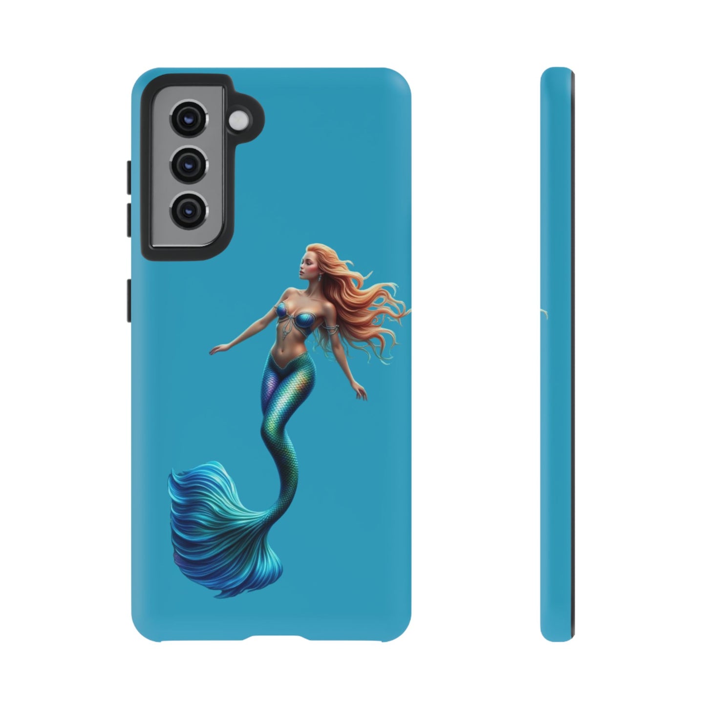 Mermaid Phone Case, Tough Phone Cover, Ocean Lover Gift, Cute Mermaid Accessory, Summer Vibes Case