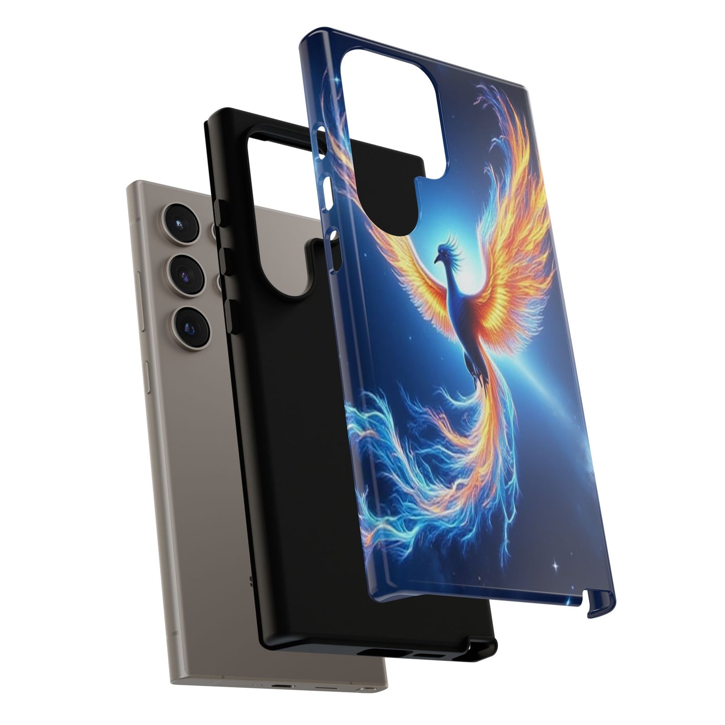 Phoenix Tough Case, Blue Bird Phone Case, Fantasy Designs, Space theme