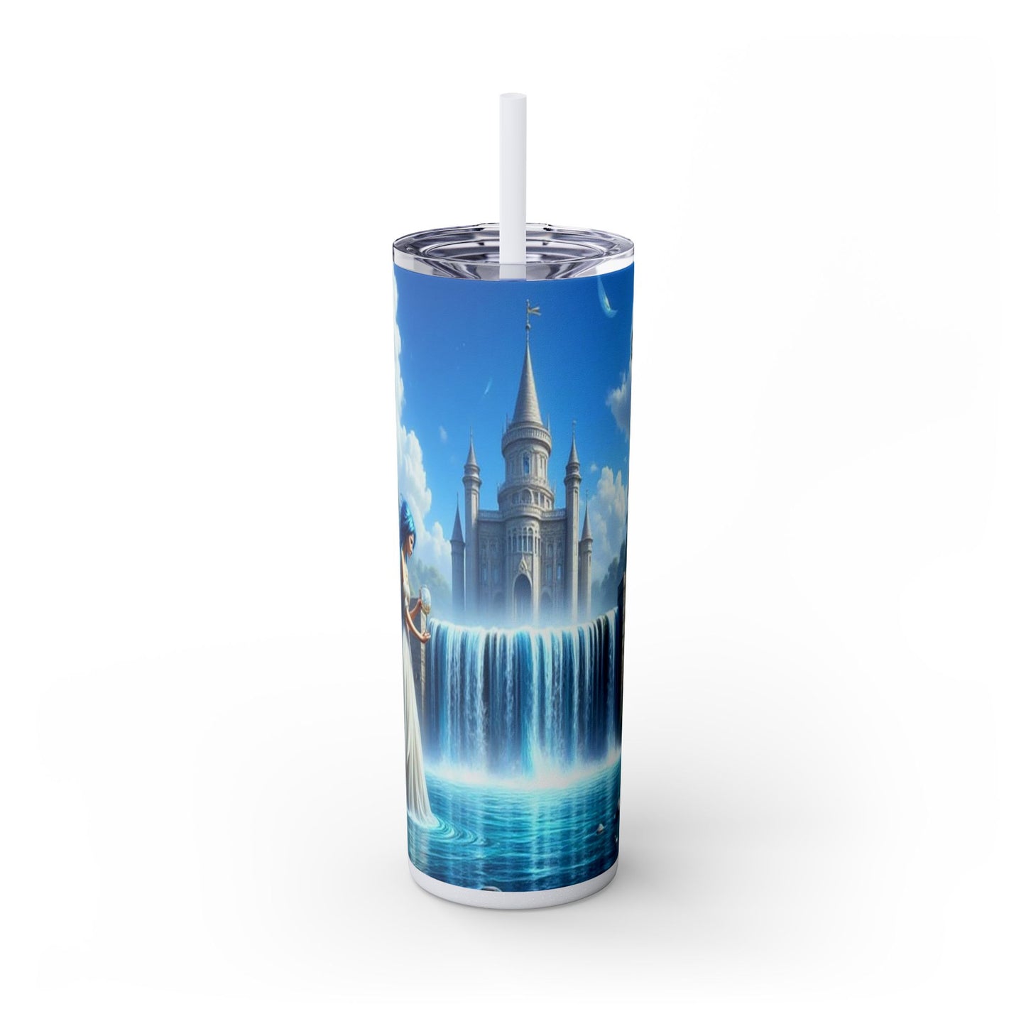 Zodiac Aquarius Tumbler with Straw, 20oz