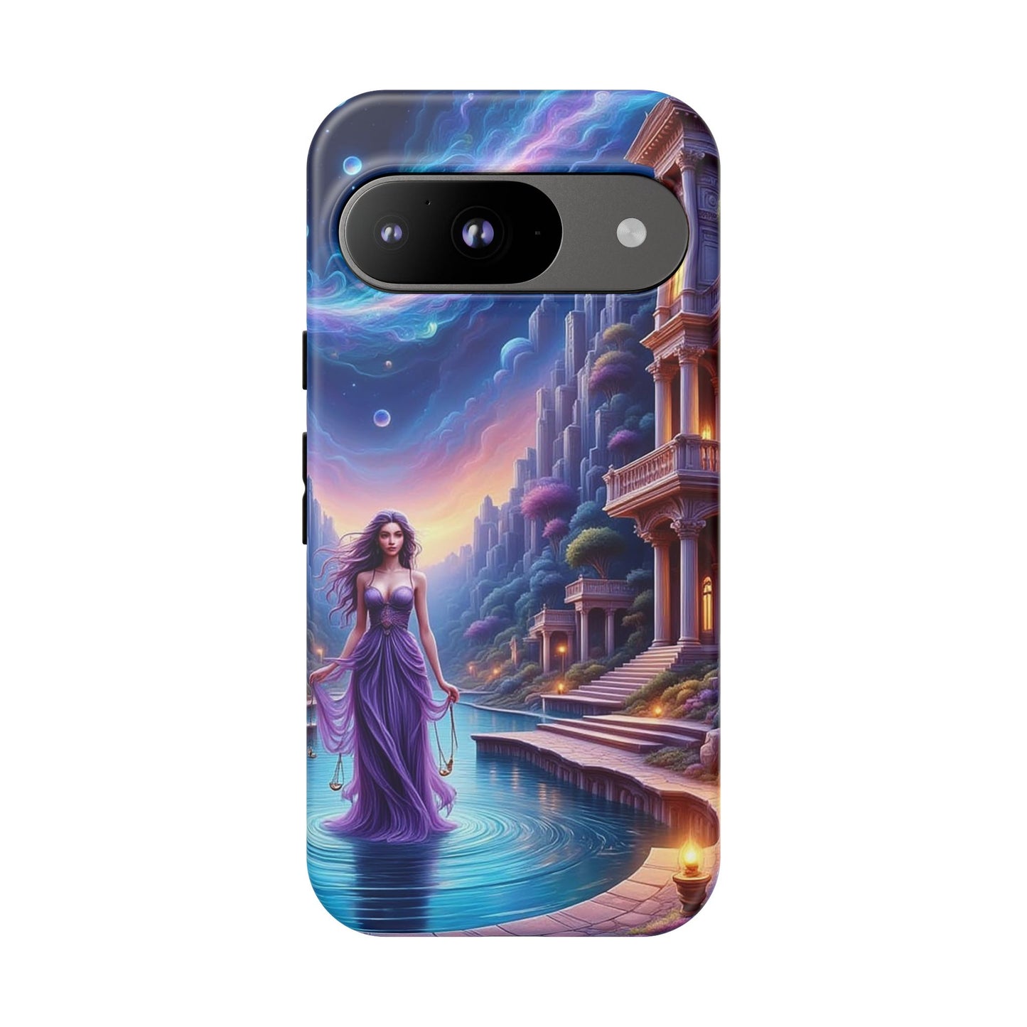 Celestial Fantasy Phone Case, Tough Case for Dreamers, Galaxy Design, Gift for Her, Magical Phone Accessory