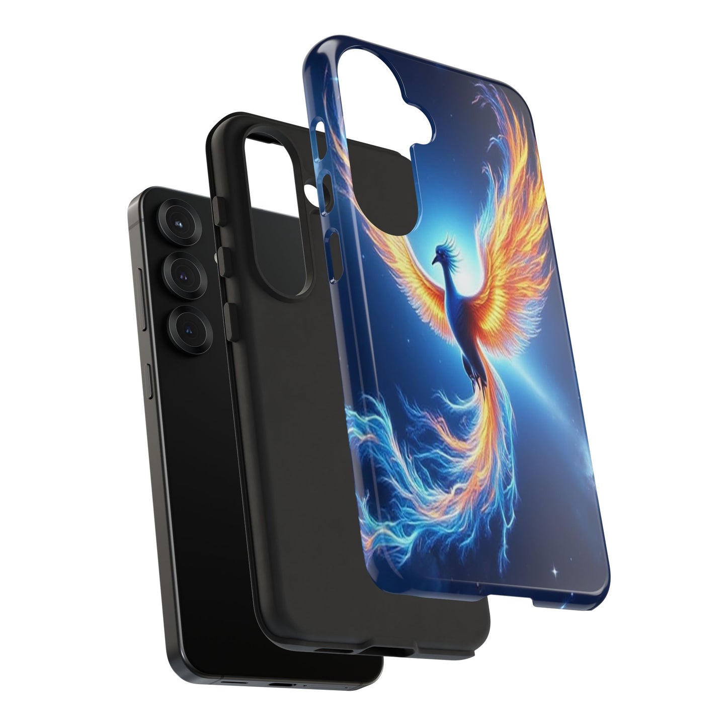 Phoenix Tough Case, Blue Bird Phone Case, Fantasy Designs, Space theme