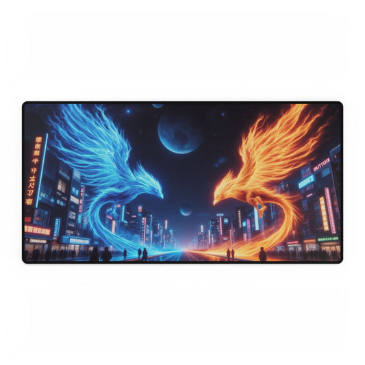 Vibrant Phoenix Desk Mat - Gaming, Office, Home Decor, Unique Gift, Desk Accessories, Art Desk Pad