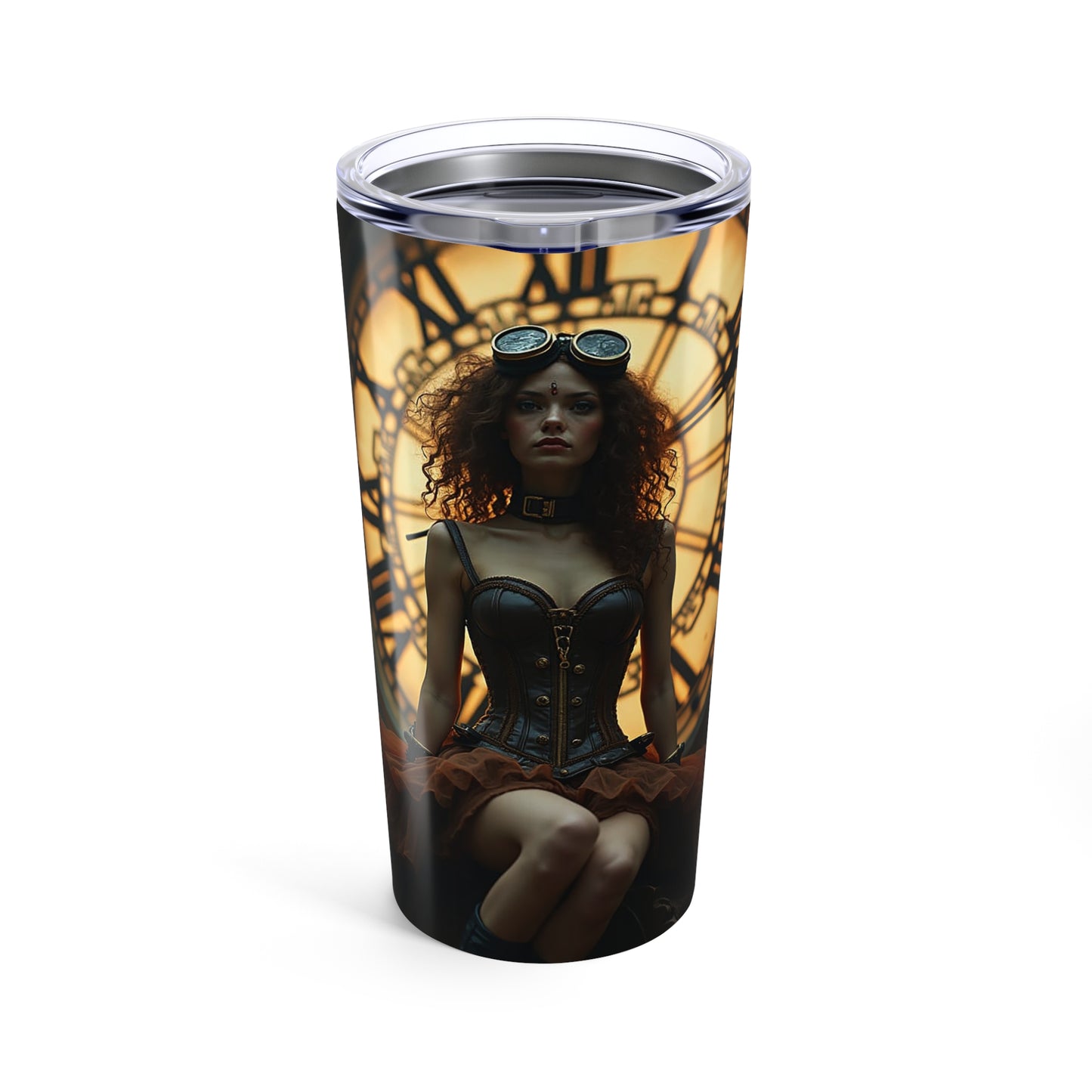 Steampunk Queen Tumbler 20oz | Unique Travel Mug, Gift for Her, Vintage Style, Coffee Cup, Cold Drink Holder