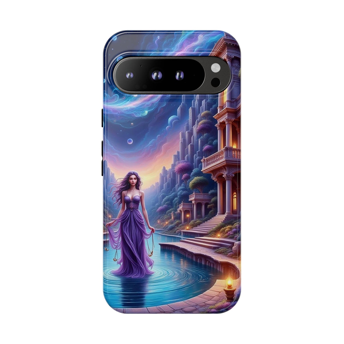 Celestial Fantasy Phone Case, Tough Case for Dreamers, Galaxy Design, Gift for Her, Magical Phone Accessory