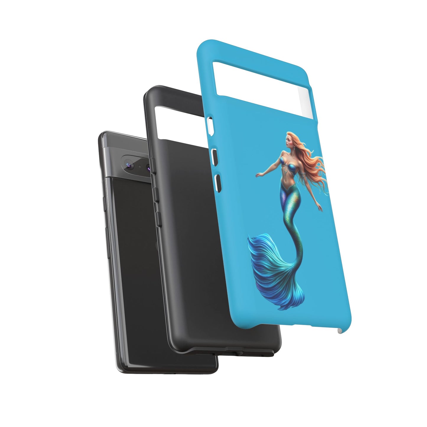 Mermaid Phone Case, Tough Phone Cover, Ocean Lover Gift, Cute Mermaid Accessory, Summer Vibes Case