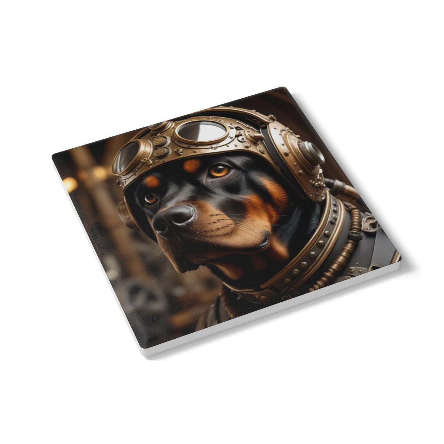 Ceramic Coaster, Steampunk Rottweiler, Steampunk, Dogs, Unique Designs, Gift Ideas
