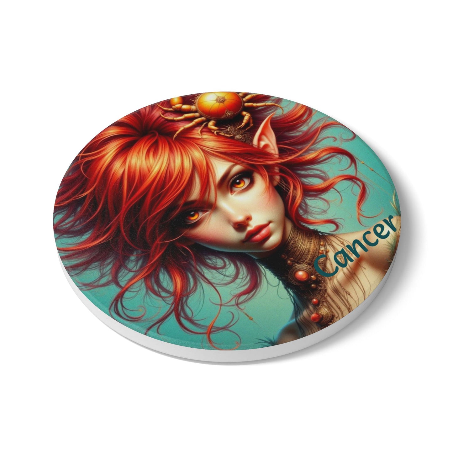 Ceramic Coaster, Zodiac Cancer, Astrology Signs, Unique Designs, Gift Ideas