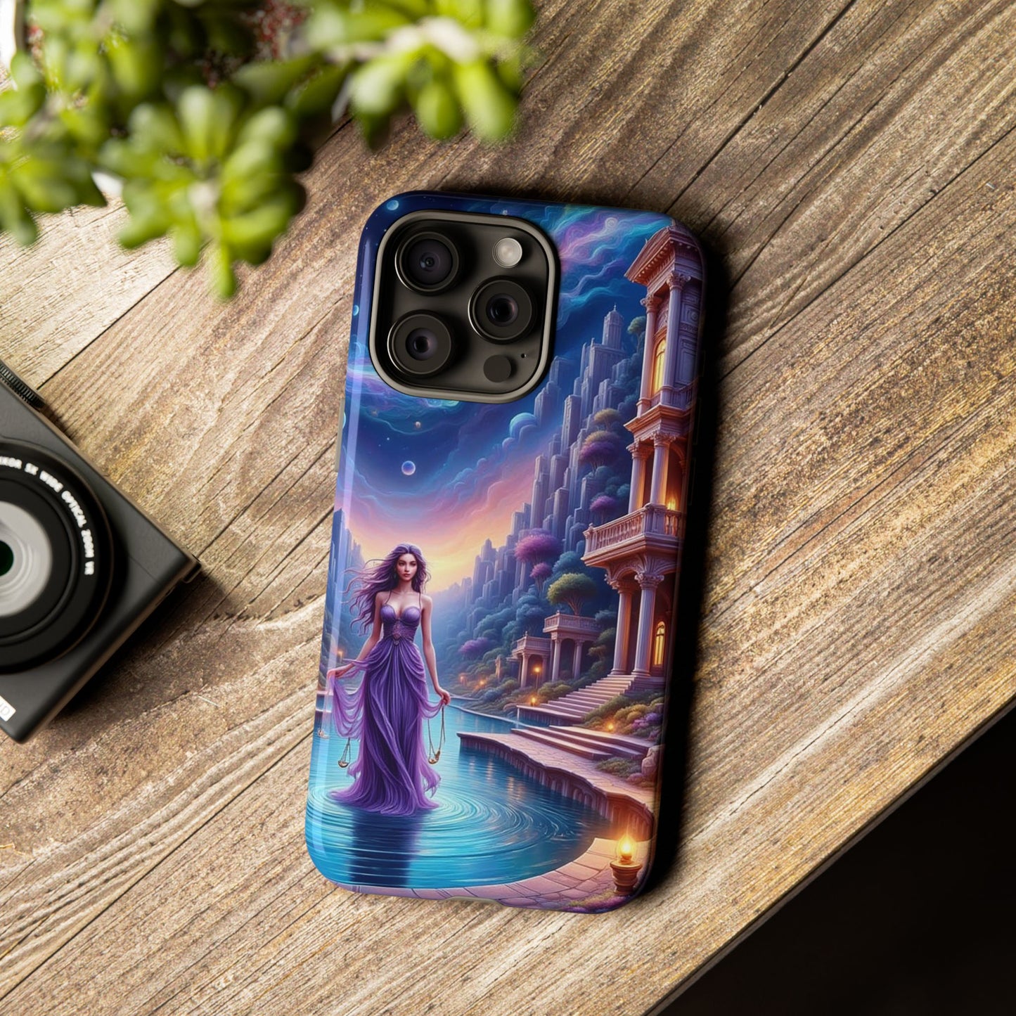 Celestial Fantasy Phone Case, Tough Case for Dreamers, Galaxy Design, Gift for Her, Magical Phone Accessory