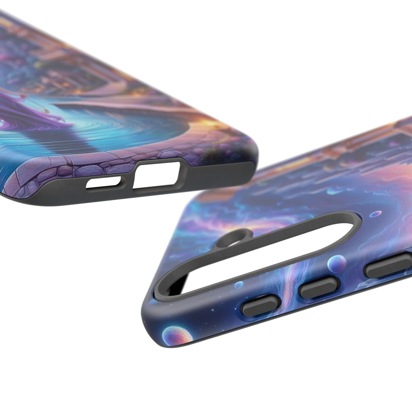 Celestial Fantasy Phone Case, Tough Case for Dreamers, Galaxy Design, Gift for Her, Magical Phone Accessory