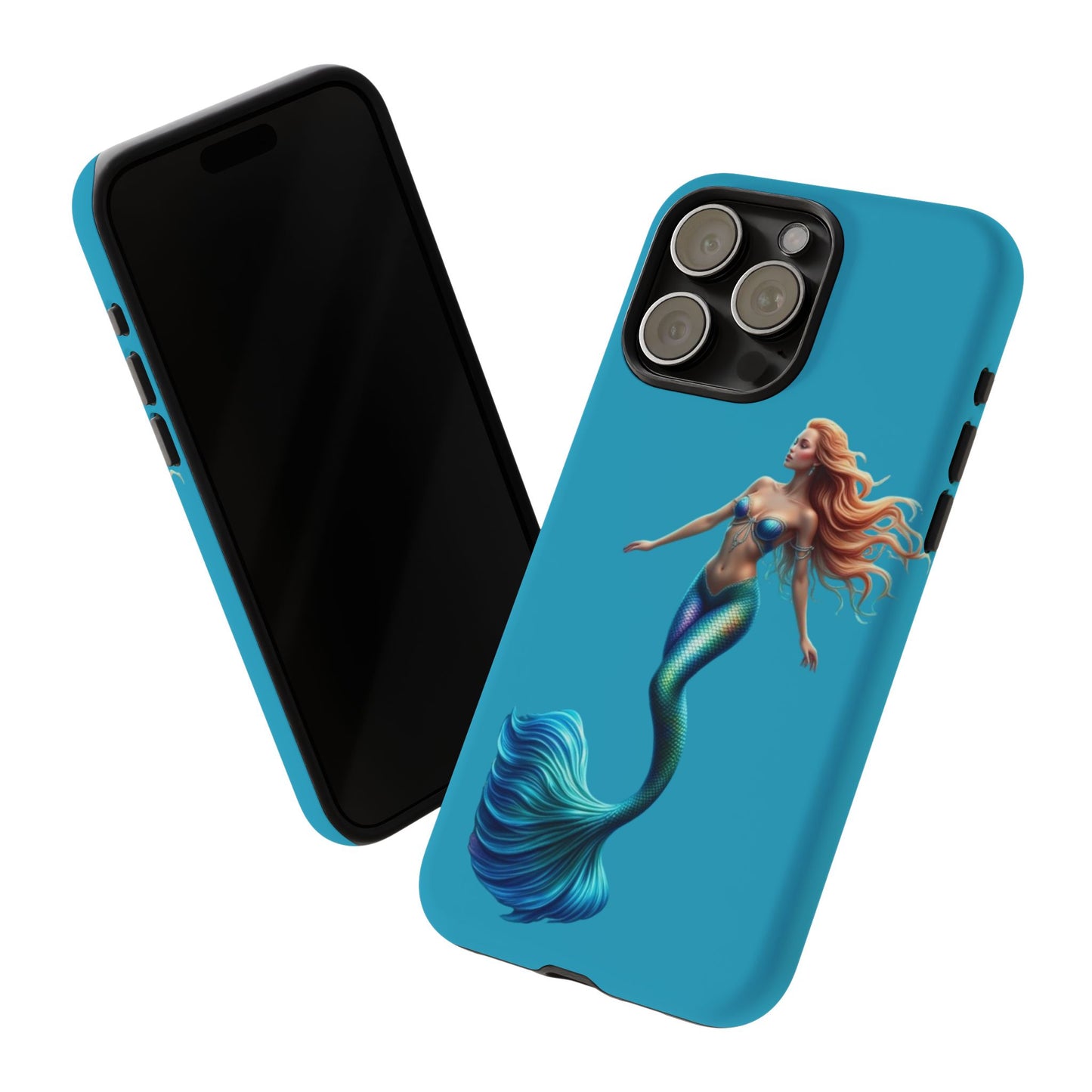 Mermaid Phone Case, Tough Phone Cover, Ocean Lover Gift, Cute Mermaid Accessory, Summer Vibes Case