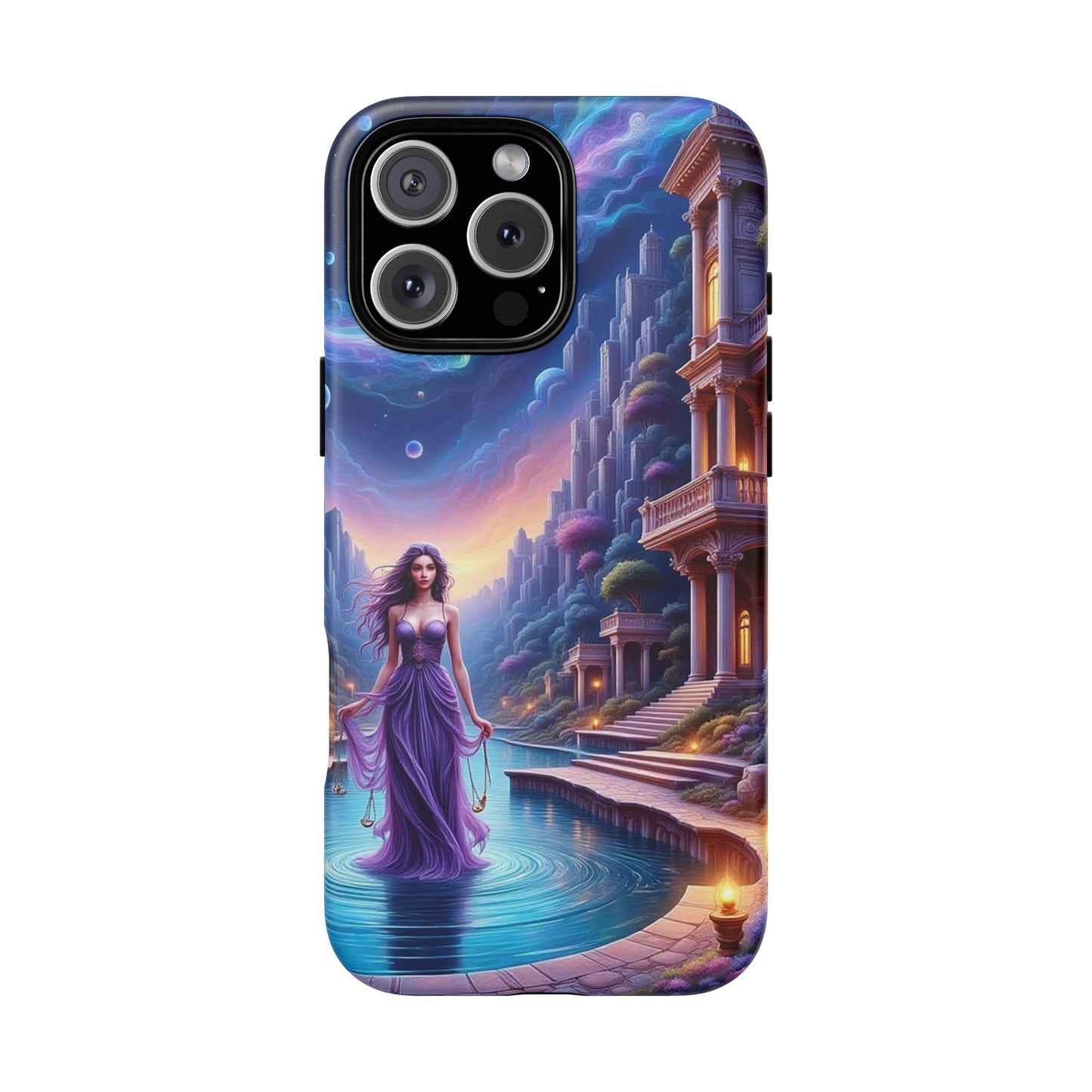 Celestial Fantasy Phone Case, Tough Case for Dreamers, Galaxy Design, Gift for Her, Magical Phone Accessory