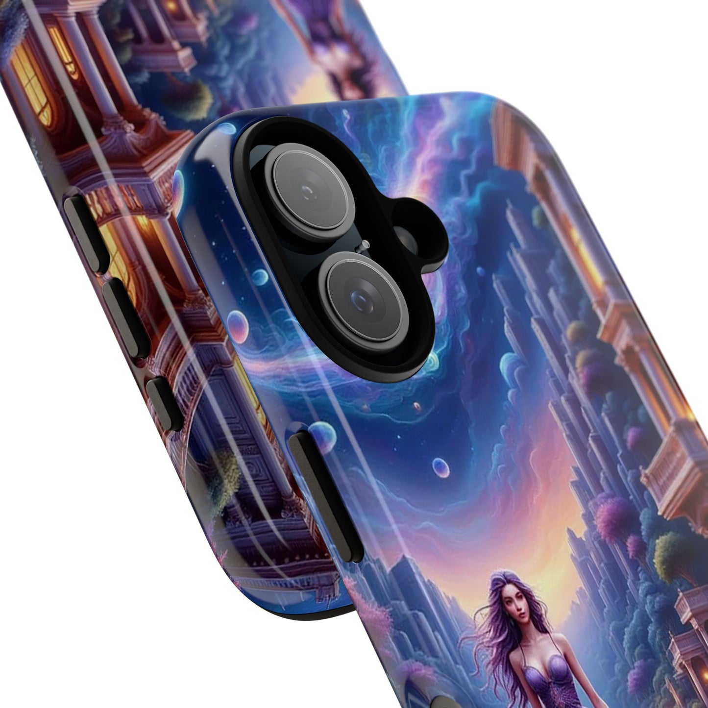 Celestial Fantasy Phone Case, Tough Case for Dreamers, Galaxy Design, Gift for Her, Magical Phone Accessory