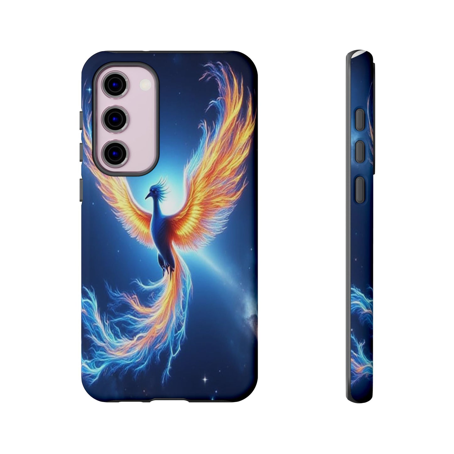 Phoenix Tough Case, Blue Bird Phone Case, Fantasy Designs, Space theme