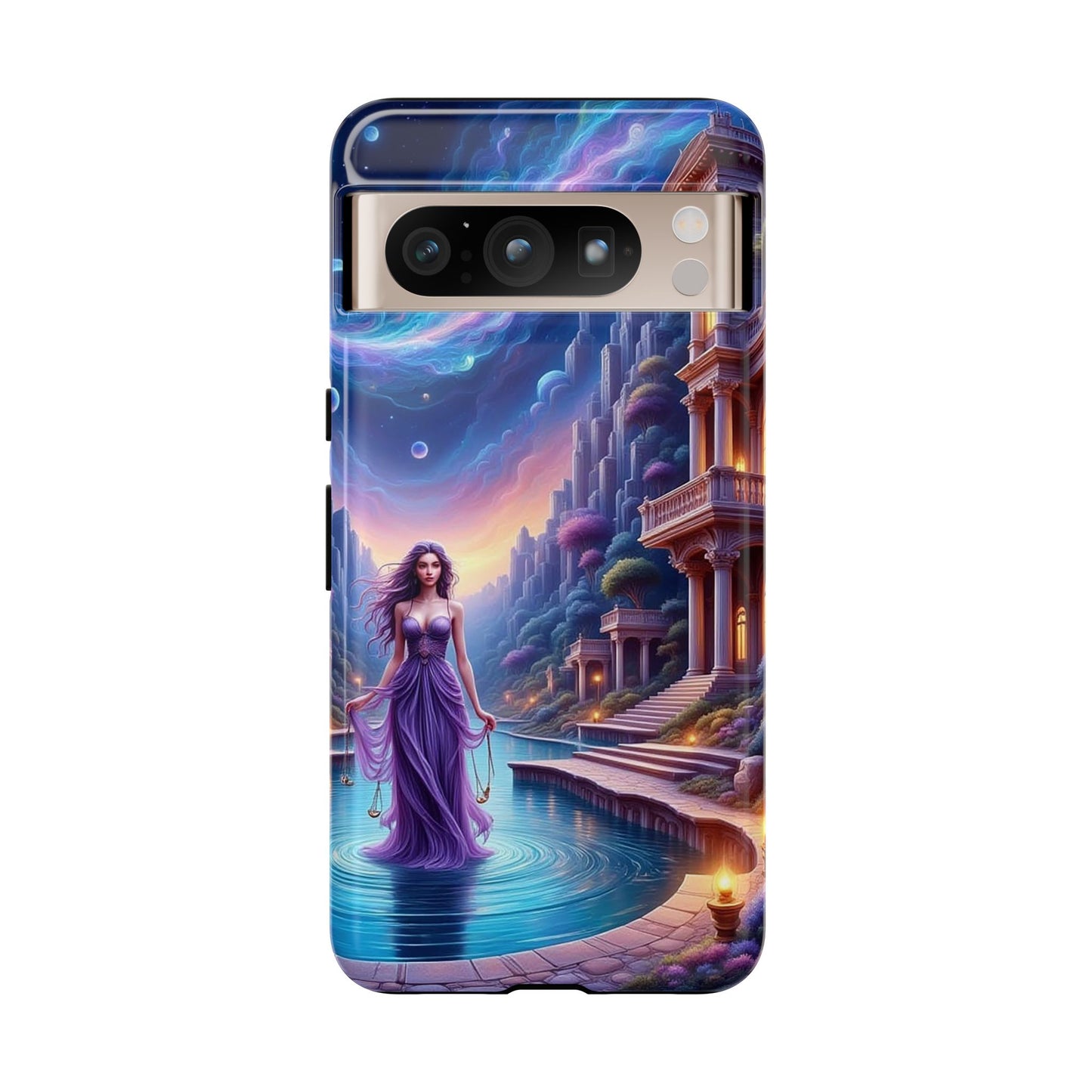 Celestial Fantasy Phone Case, Tough Case for Dreamers, Galaxy Design, Gift for Her, Magical Phone Accessory