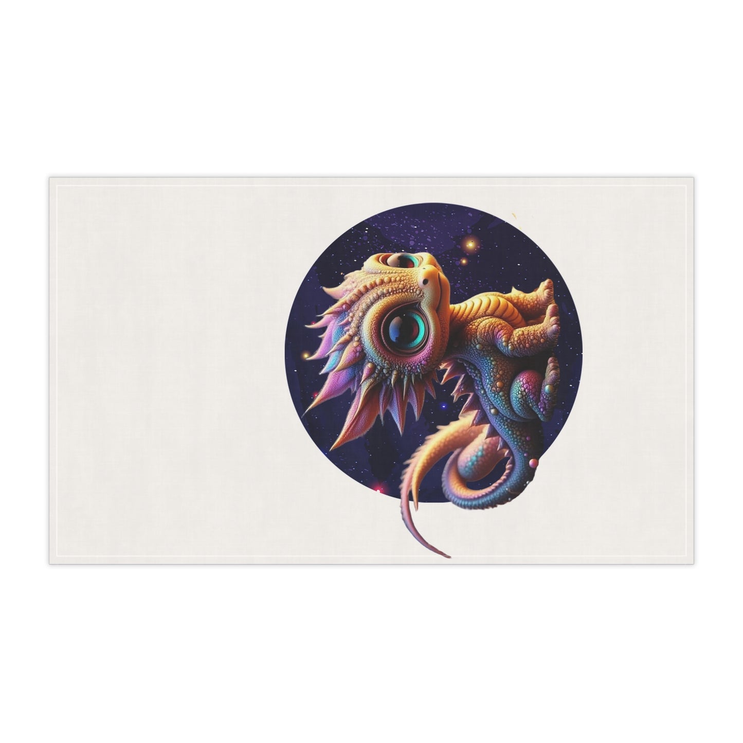 Baby Dragon Cosmo, Tea Towels (cotton, poly)