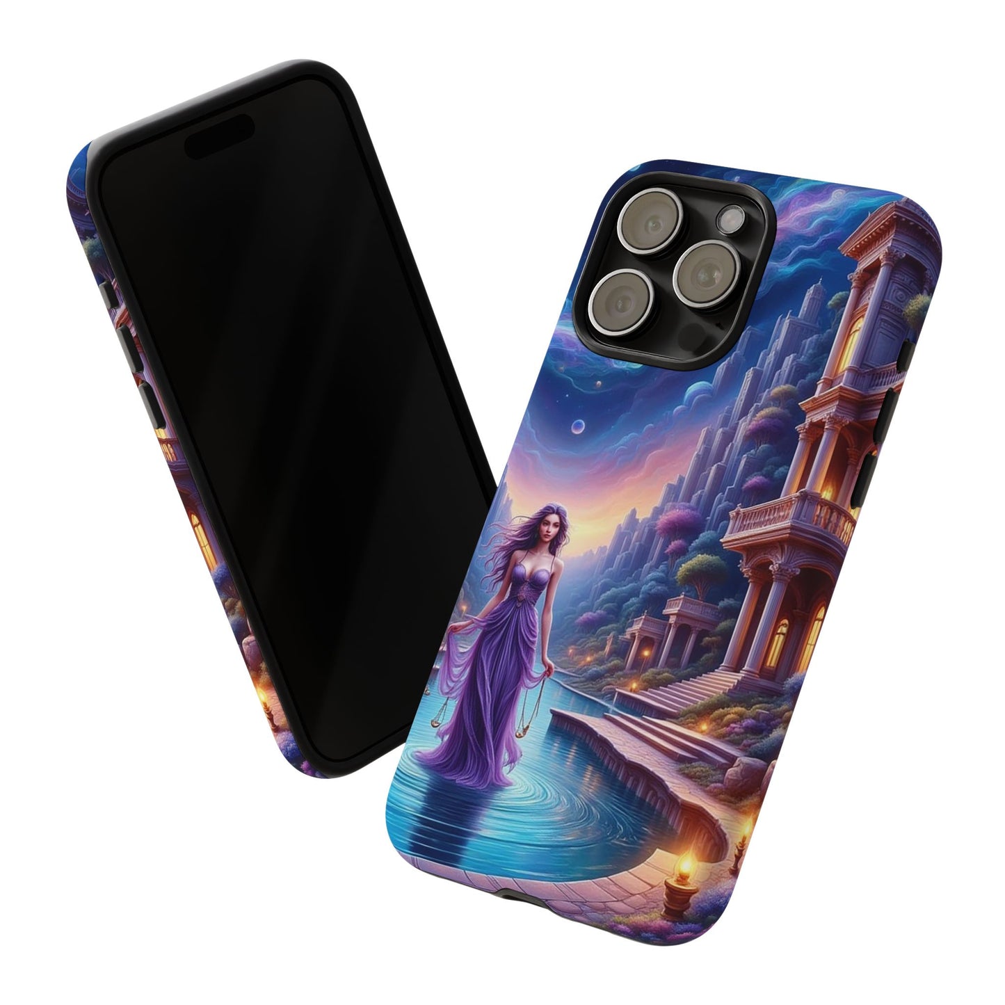 Celestial Fantasy Phone Case, Tough Case for Dreamers, Galaxy Design, Gift for Her, Magical Phone Accessory
