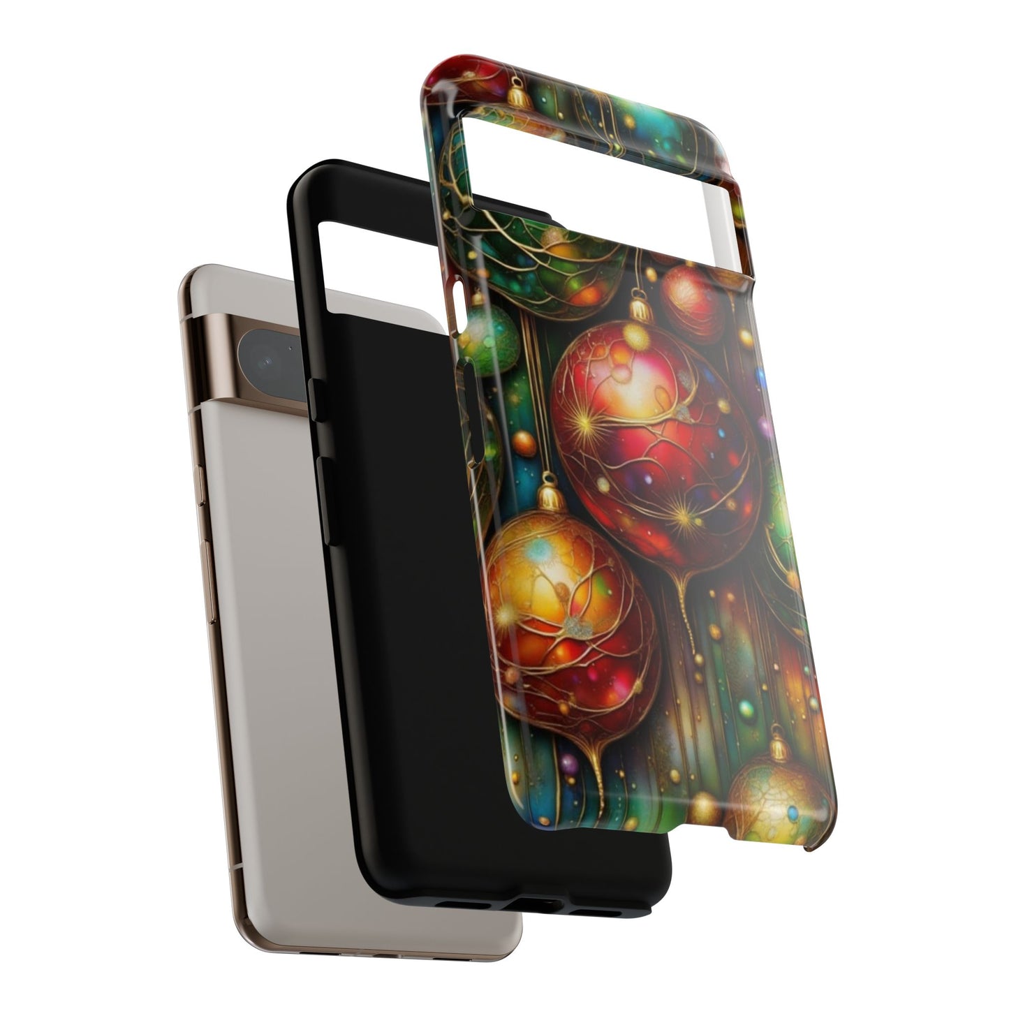 Colorful Holiday Phone Case, Festive Smartphone Cover, Christmas Gift, Artistic Phone Protector, Unique Holiday Accessory