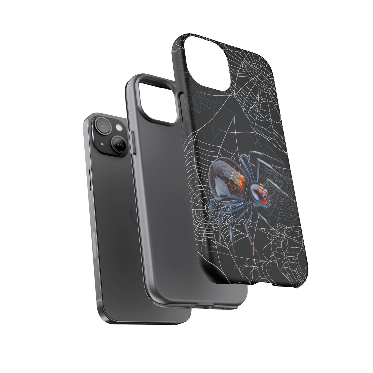 Spider Web Phone Case - Tough Cases for Halloween, Spooky Decor, Gift for Teens, Gothic Style, Unique Customizable Covers