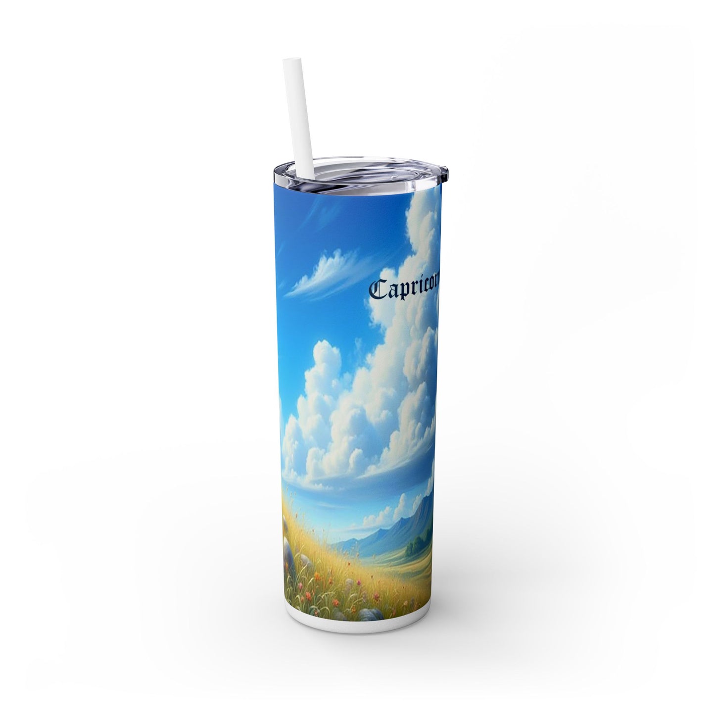 Zodiac Capricorn Tumbler with Straw, 20oz