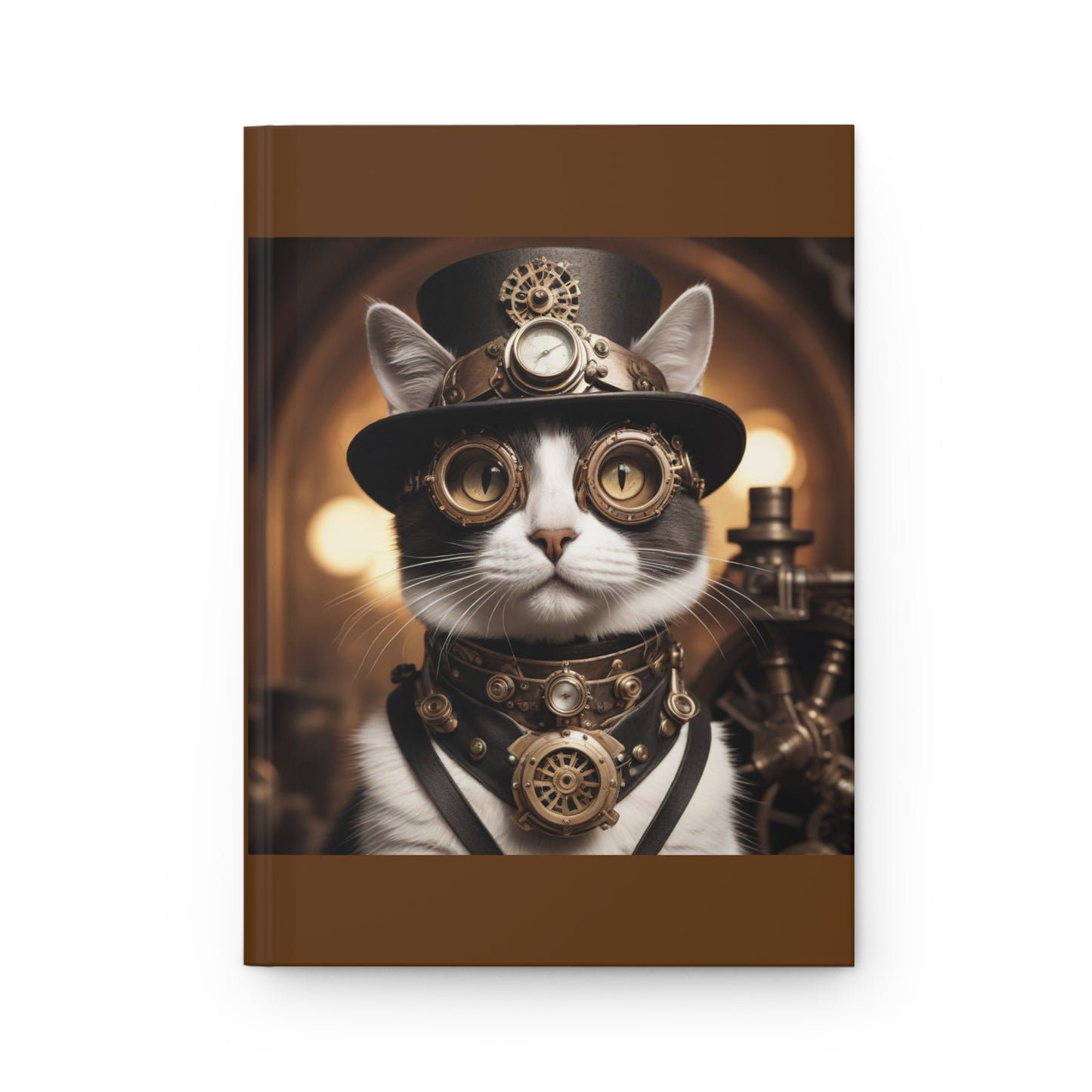 Steampunk Cat Journal, Vintage Style Notebook, Cat Lover Gift, Unique Writing Journal, Creative Gift for Writers