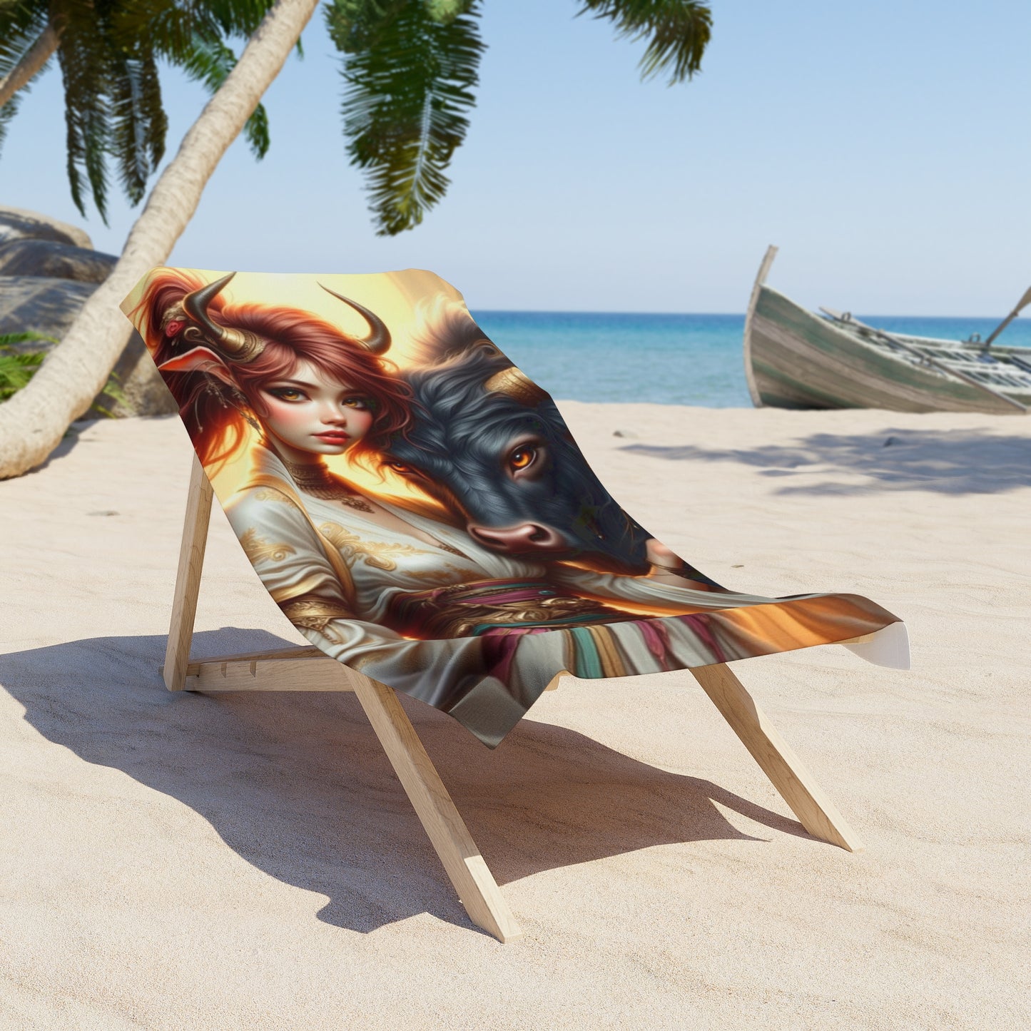 Taurus Zodiac Beach Towel, Astrological Beach Blanket, Summer Gift, Poolside Towel, Astrology Decor, Taurus Merch