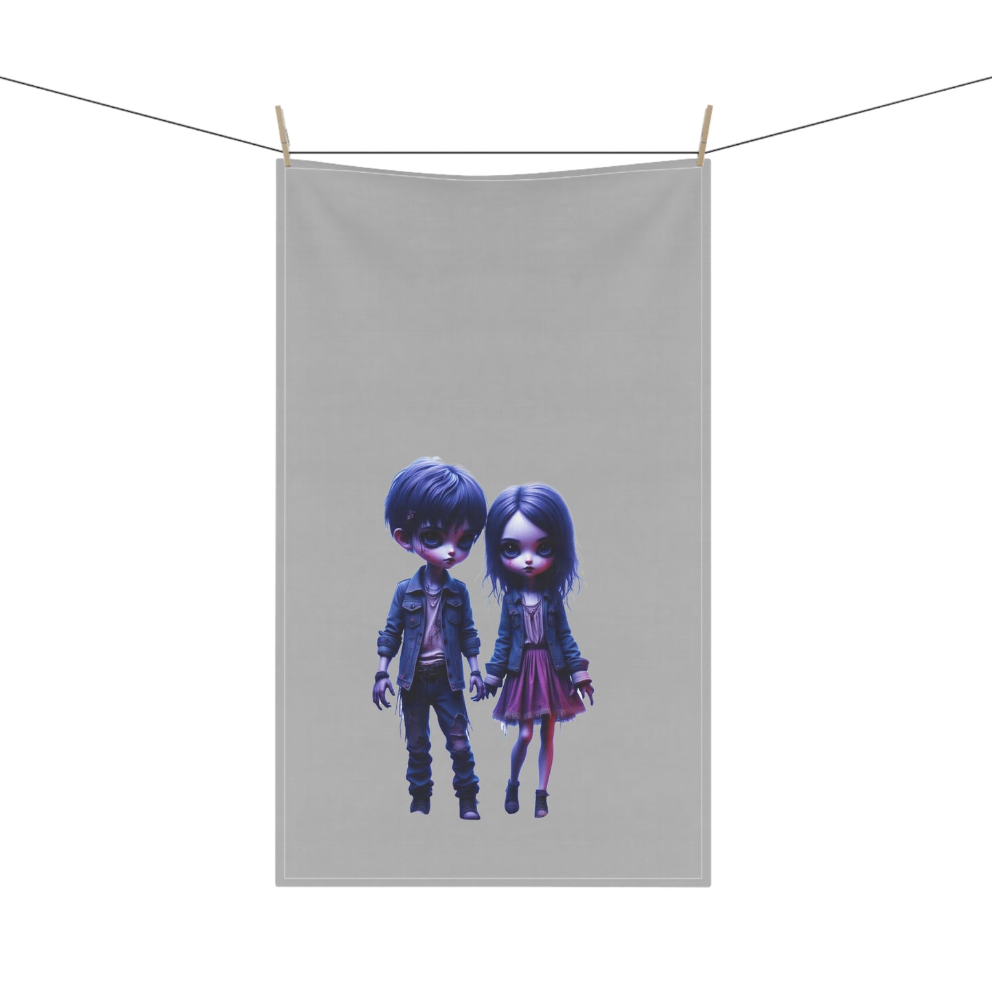 Tiny Terrors Baxter & Beatrice, Tea Towels (cotton, poly), Zombie Kids, Creepy Kids