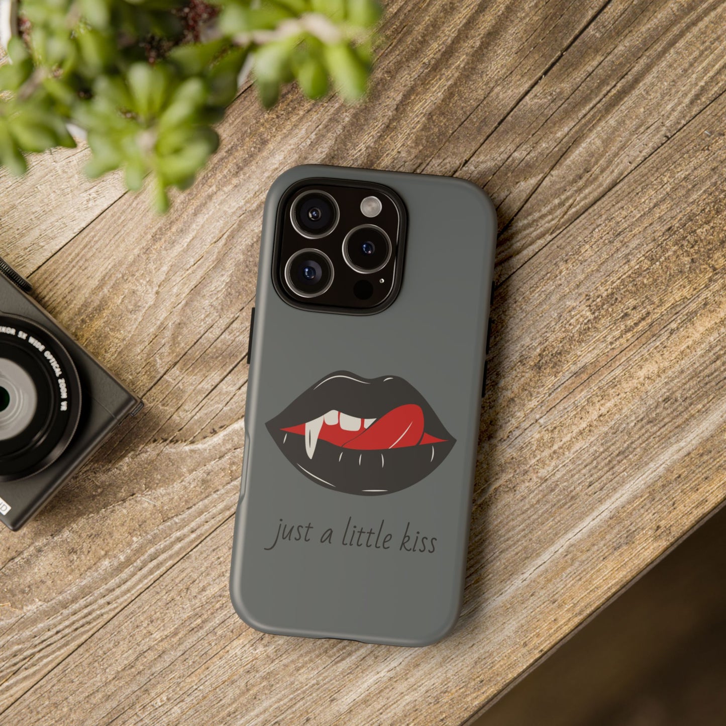 Vampire Lip Phone Case, Edgy Tech Accessories, Halloween Gifts, Goth Aesthetic, Quirky Cell Phone Cover