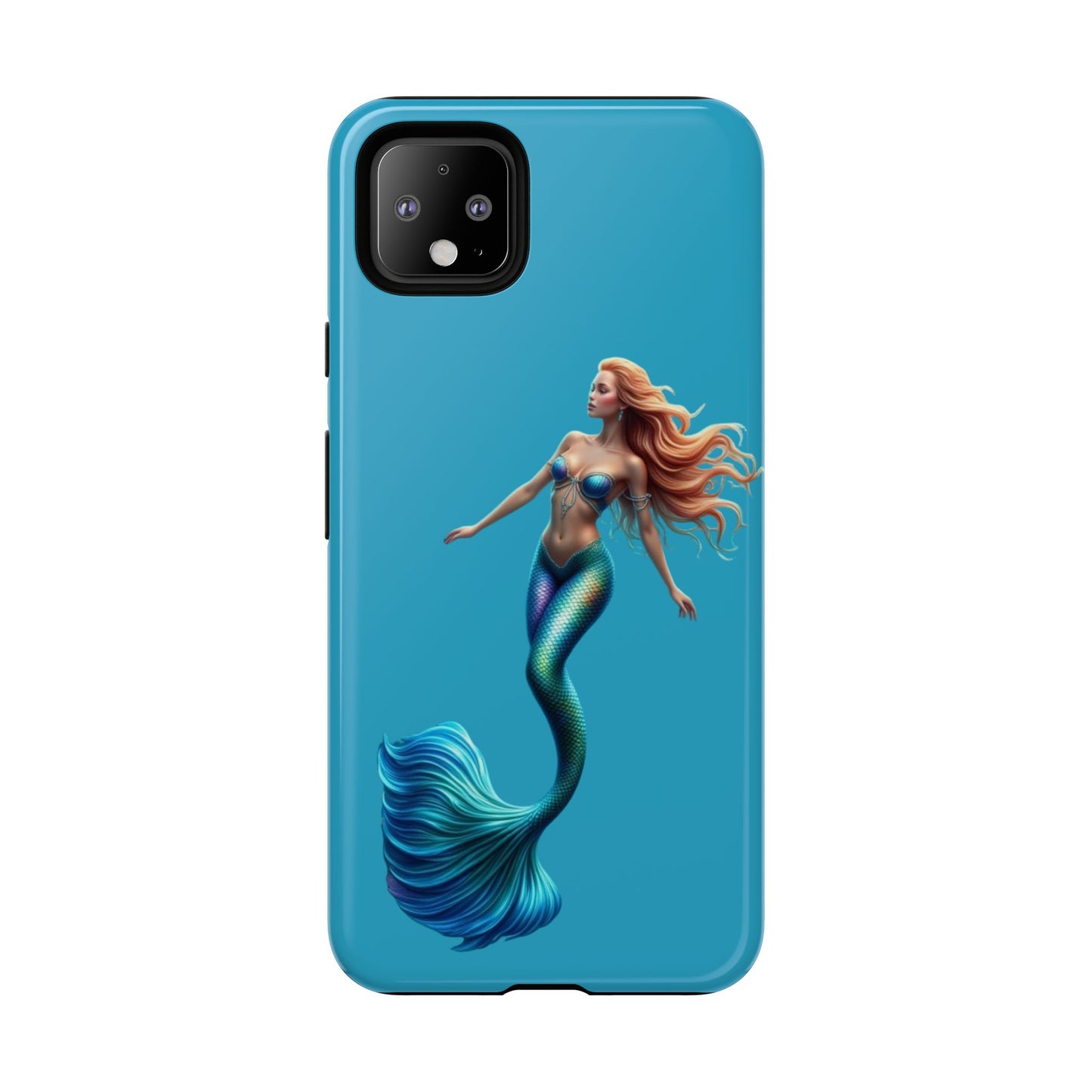 Mermaid Phone Case, Tough Phone Cover, Ocean Lover Gift, Cute Mermaid Accessory, Summer Vibes Case