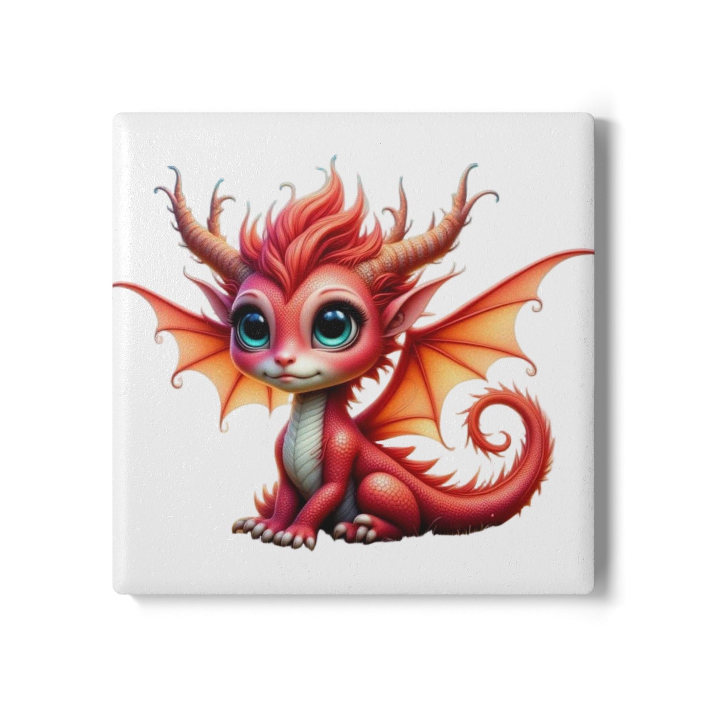 Ceramic Coaster, Baby Dragon China, Unique Gifts, Cool Designs