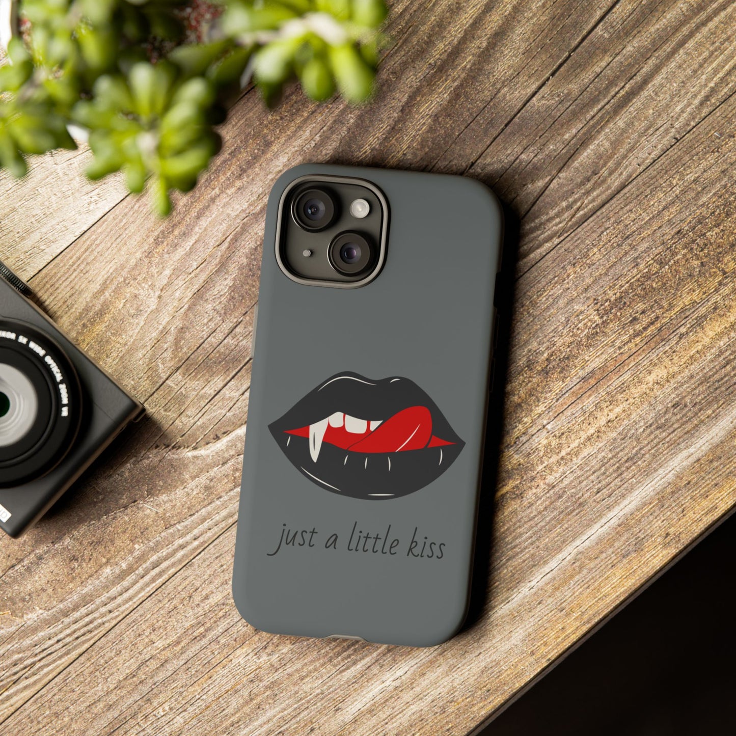 Vampire Lip Phone Case, Edgy Tech Accessories, Halloween Gifts, Goth Aesthetic, Quirky Cell Phone Cover