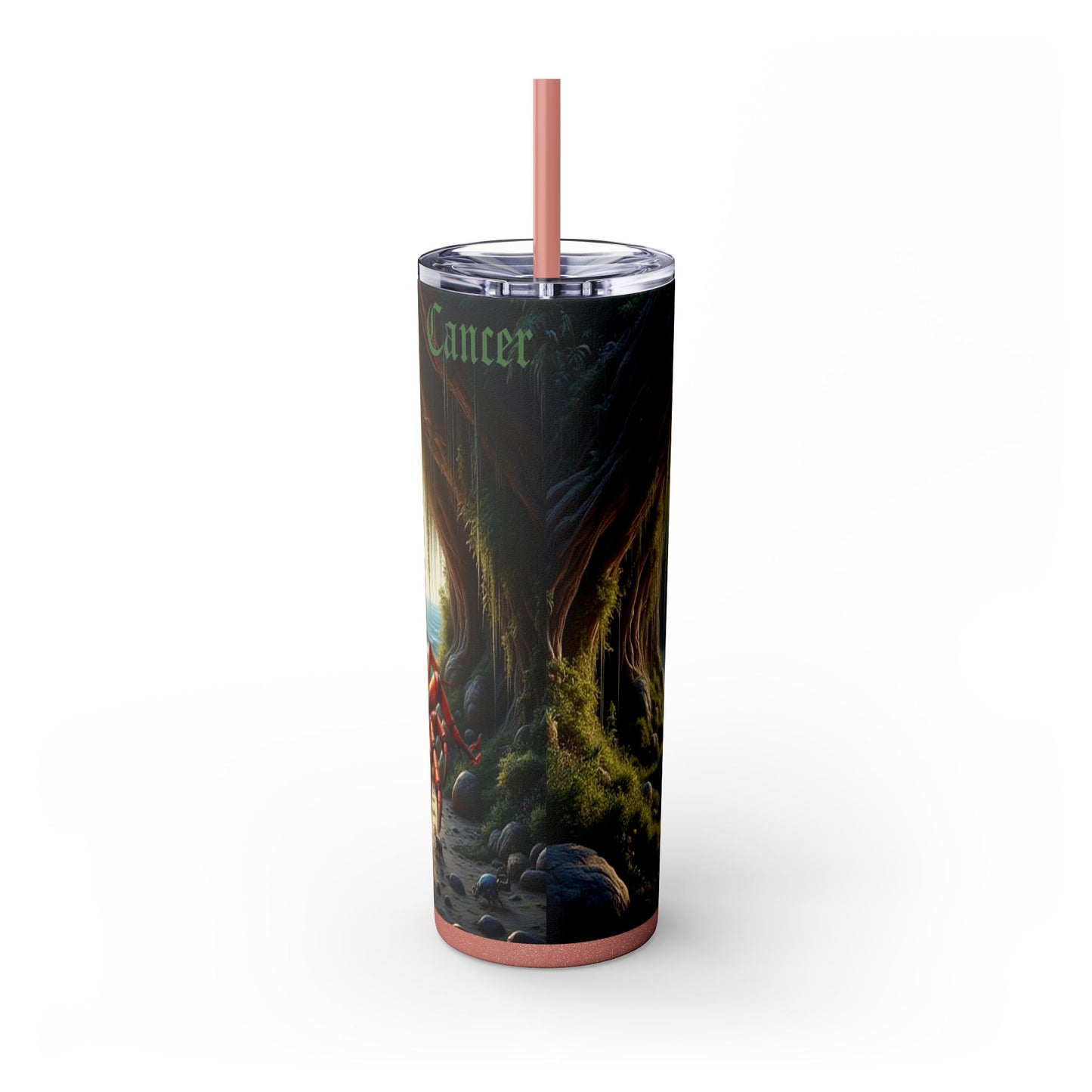 Zodiac Cancer Tumbler with Straw, 20oz