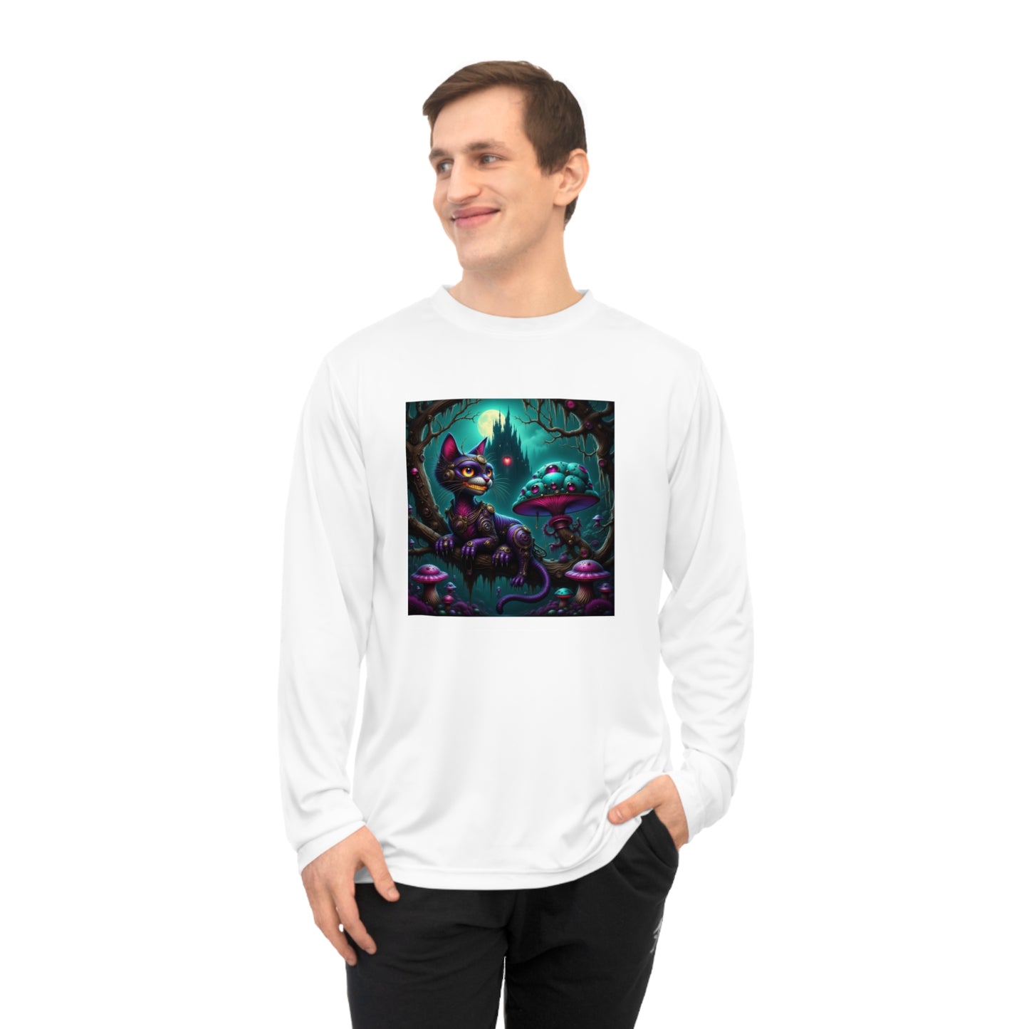 Mystical Cat Performance Long Sleeve Shirt | Unique Cat Design, Fantasy Apparel, Gift for Cat Lovers, Lightweight Activewear, Perfect [...]