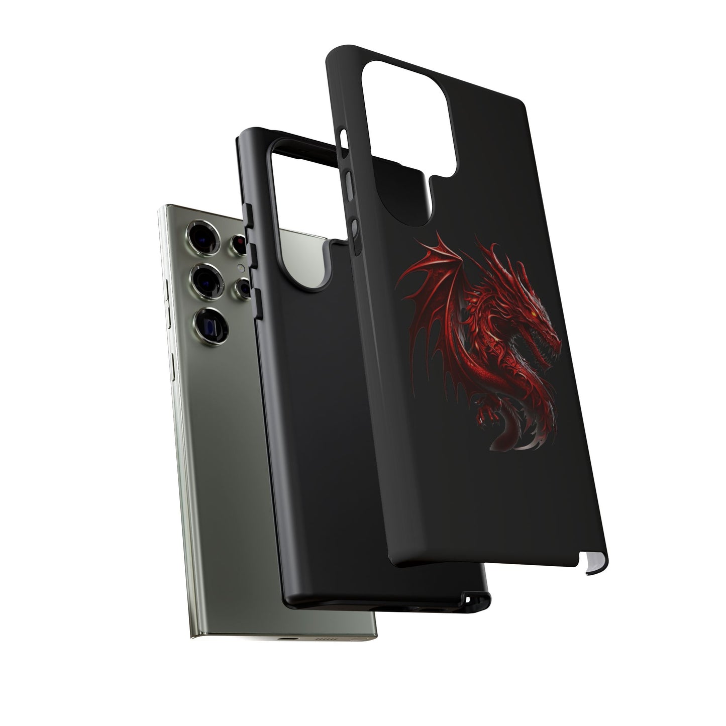 Red Dragon Phone Case, Fantasy Case, Tough Phone Cover, Gift for Gamers, Dragon Lover, Unique Mobile Accessory