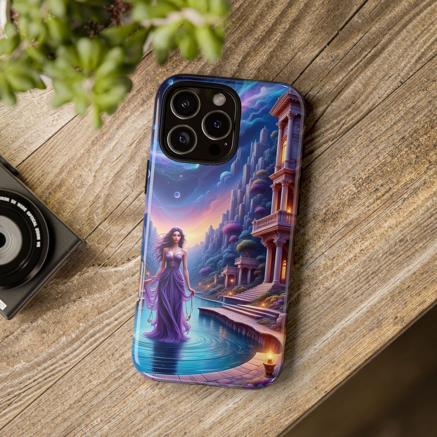 Celestial Fantasy Phone Case, Tough Case for Dreamers, Galaxy Design, Gift for Her, Magical Phone Accessory