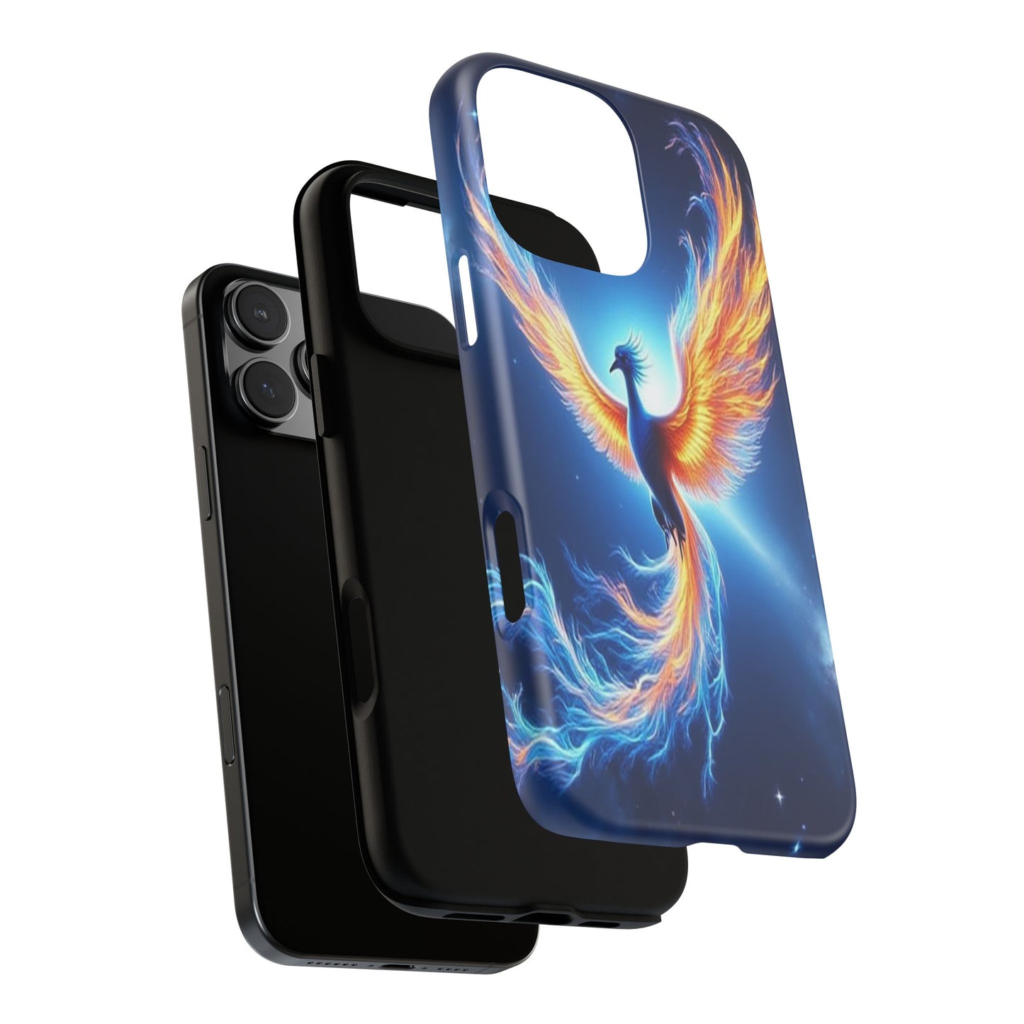 Phoenix Tough Case, Blue Bird Phone Case, Fantasy Designs, Space theme