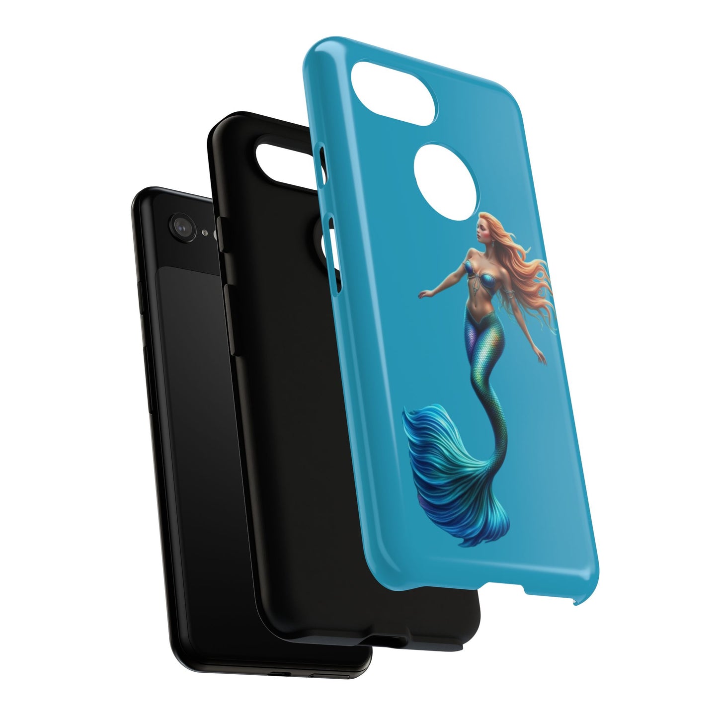 Mermaid Phone Case, Tough Phone Cover, Ocean Lover Gift, Cute Mermaid Accessory, Summer Vibes Case