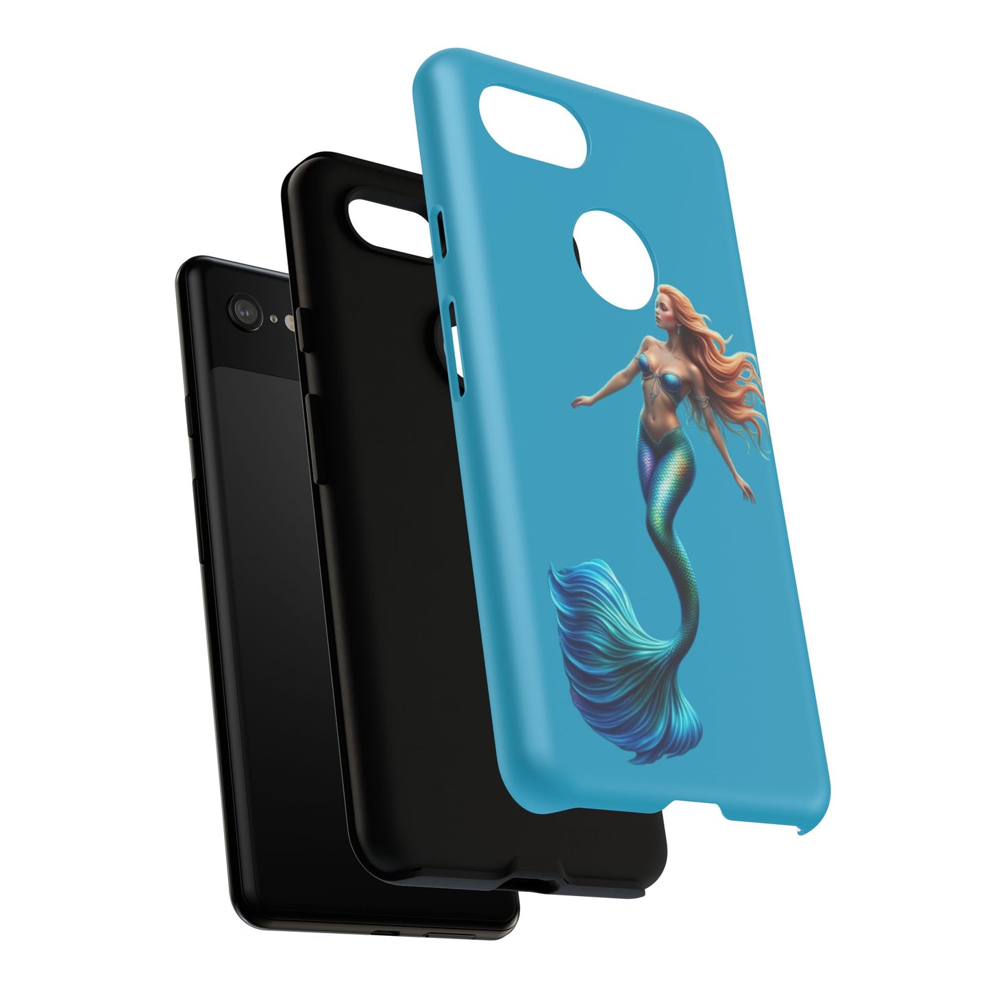 Mermaid Phone Case, Tough Phone Cover, Ocean Lover Gift, Cute Mermaid Accessory, Summer Vibes Case