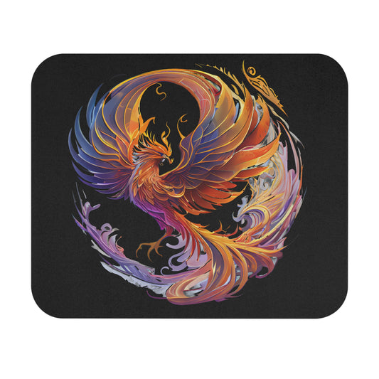 Vibrant Phoenix Mouse Pad, Colorful Gaming Mousepad, Office Desk Decor, Unique Gift for Gamers, Fantasy Art Desk Accessory