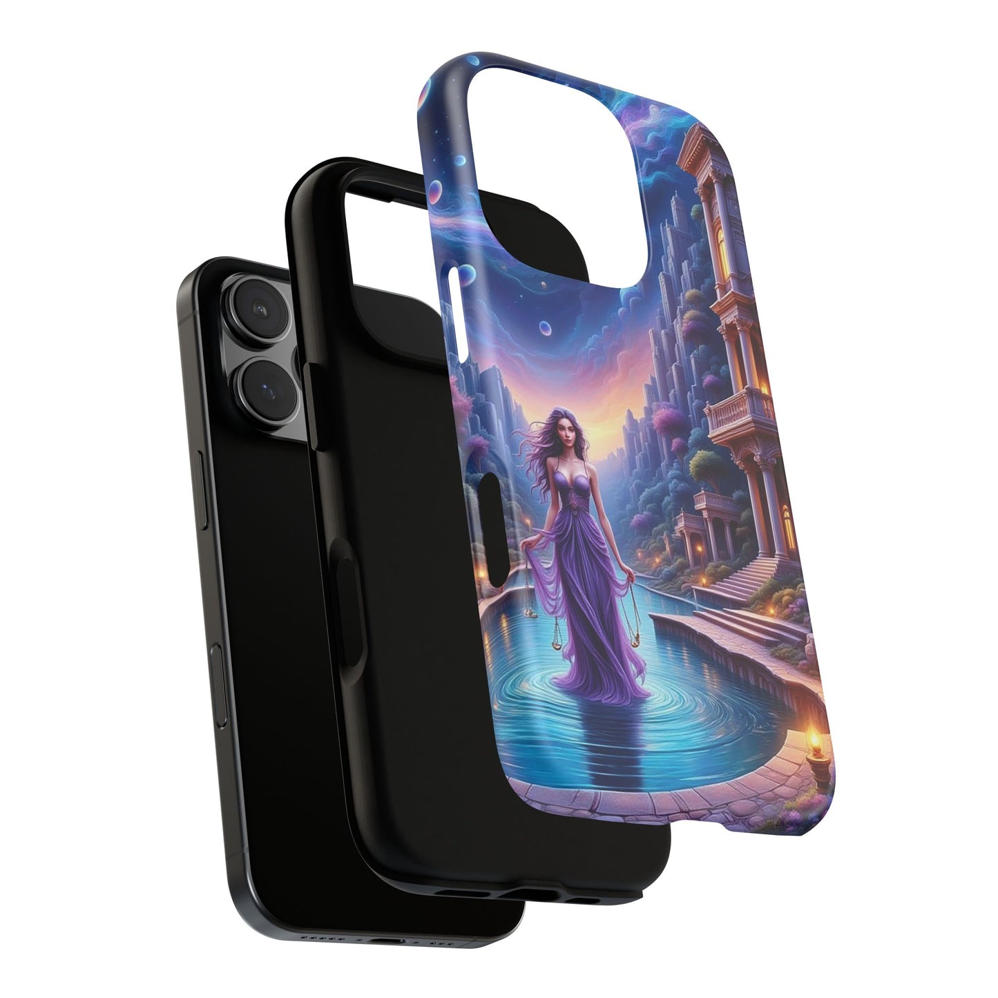 Celestial Fantasy Phone Case, Tough Case for Dreamers, Galaxy Design, Gift for Her, Magical Phone Accessory