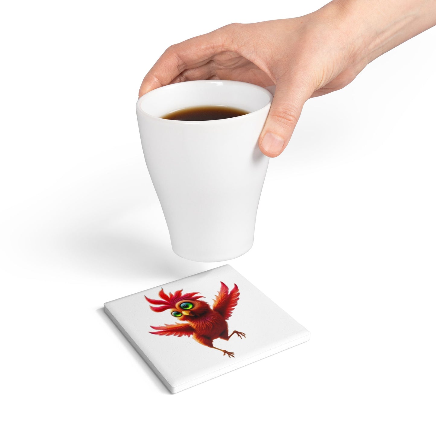 Ceramic Coaster, Chicken Pepper, Cool Gifts, Unique Coaster Designs