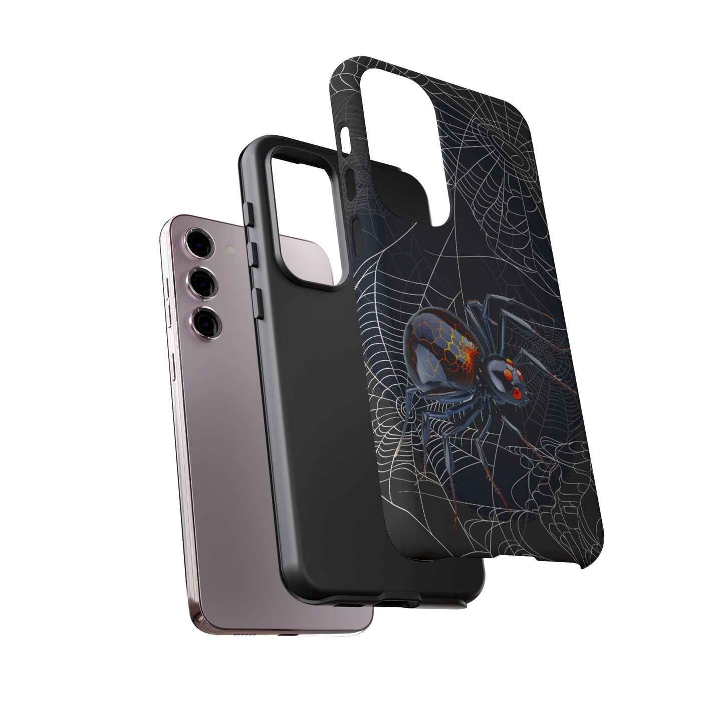 Spider Web Phone Case - Tough Cases for Halloween, Spooky Decor, Gift for Teens, Gothic Style, Unique Customizable Covers