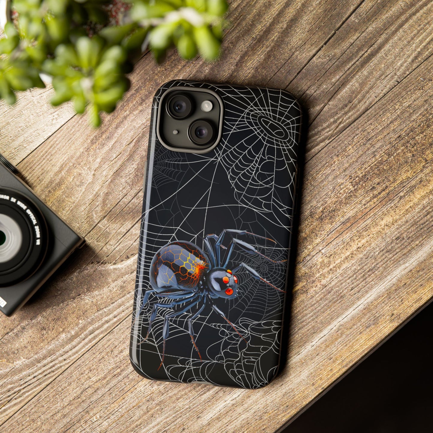 Spider Web Phone Case - Tough Cases for Halloween, Spooky Decor, Gift for Teens, Gothic Style, Unique Customizable Covers