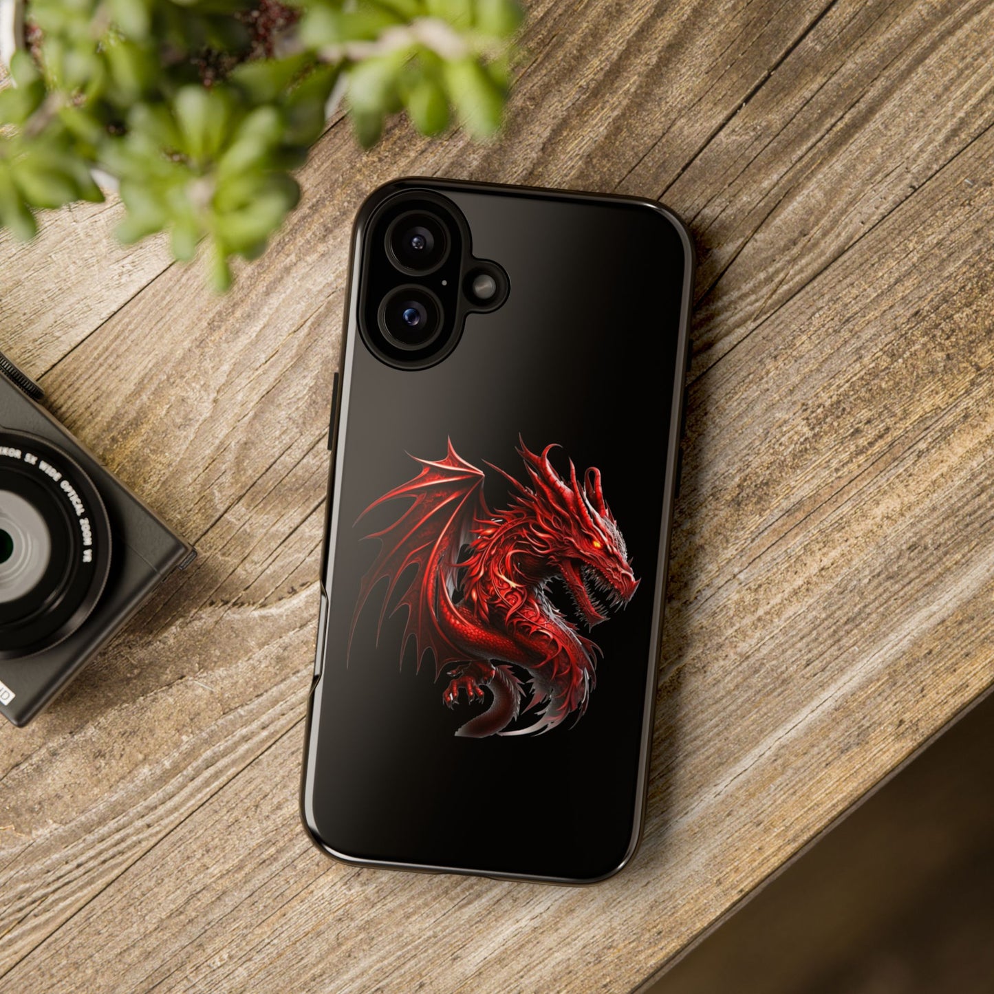 Red Dragon Phone Case, Fantasy Case, Tough Phone Cover, Gift for Gamers, Dragon Lover, Unique Mobile Accessory