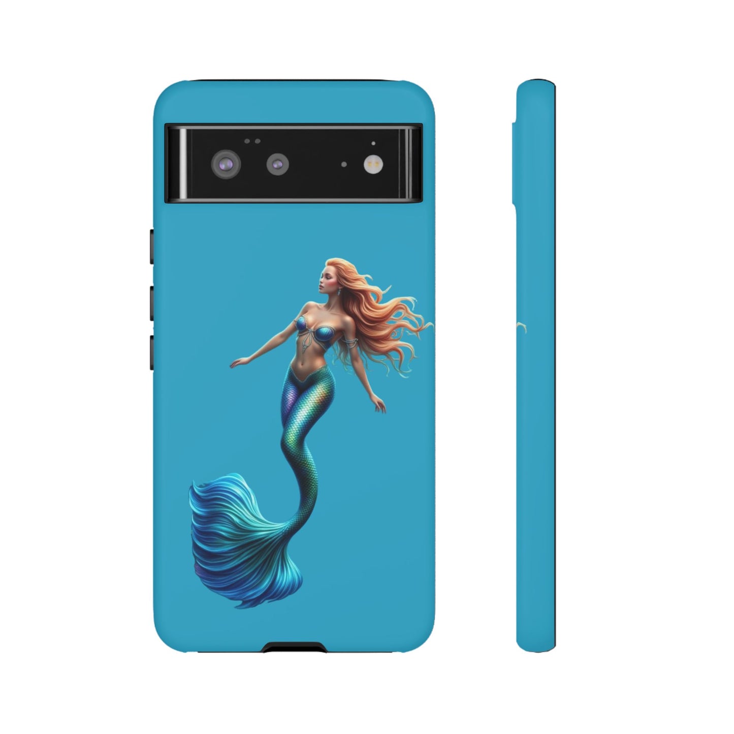 Mermaid Phone Case, Tough Phone Cover, Ocean Lover Gift, Cute Mermaid Accessory, Summer Vibes Case