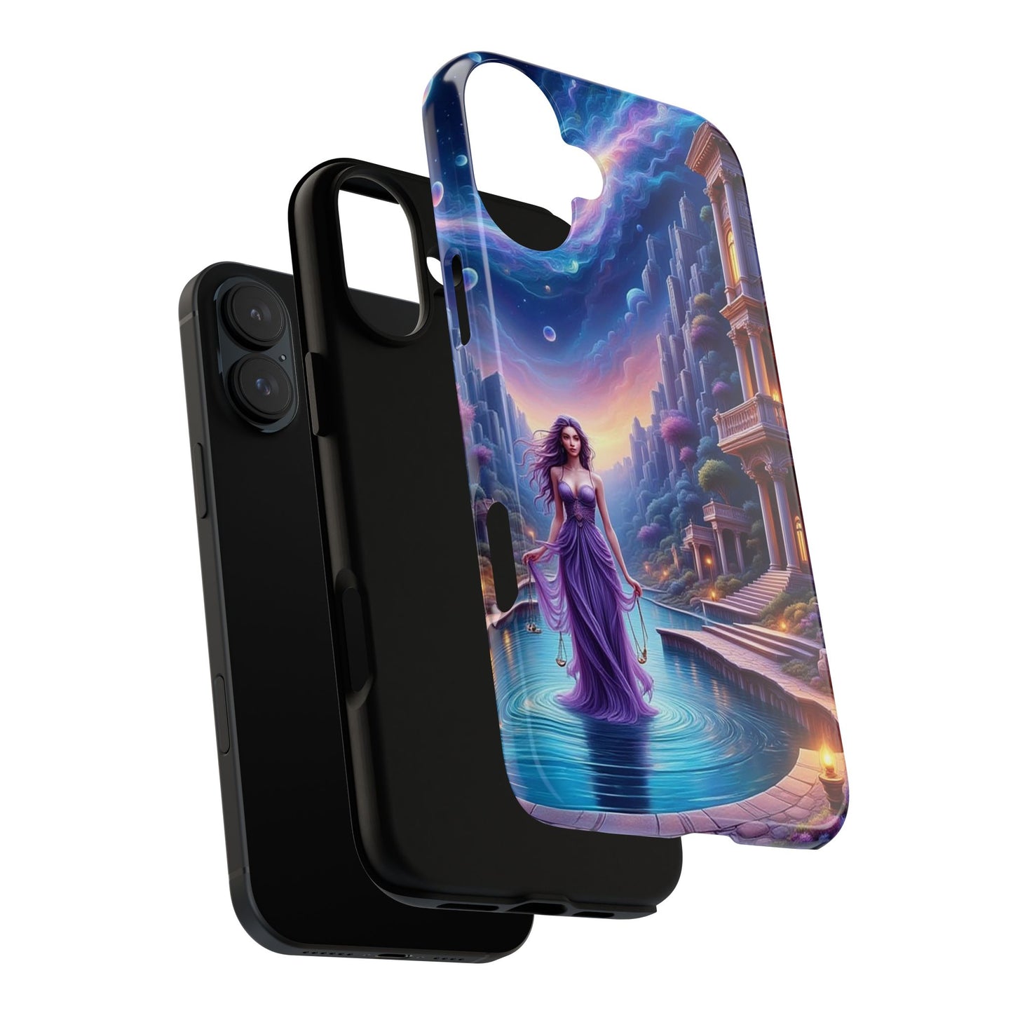 Celestial Fantasy Phone Case, Tough Case for Dreamers, Galaxy Design, Gift for Her, Magical Phone Accessory