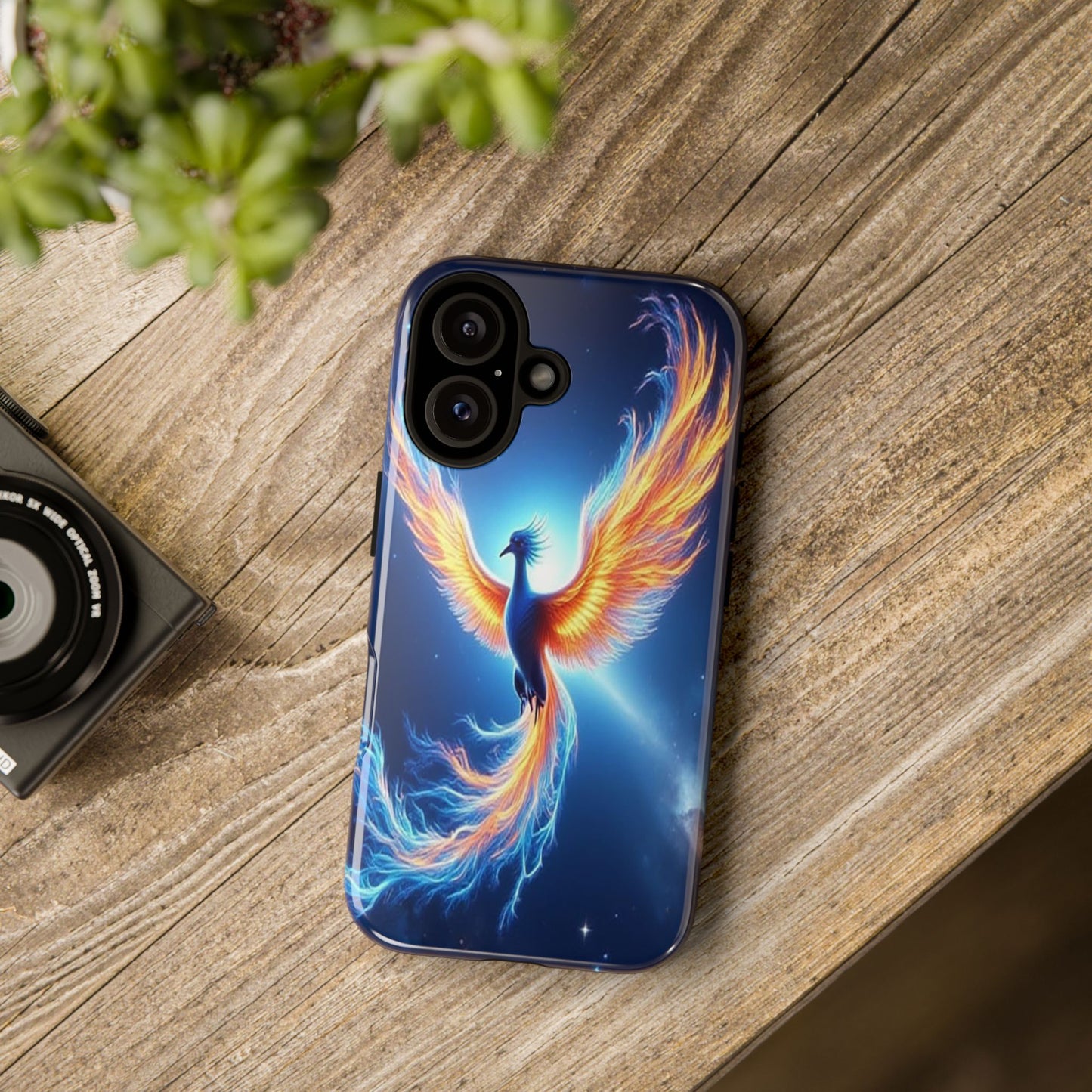 Phoenix Tough Case, Blue Bird Phone Case, Fantasy Designs, Space theme