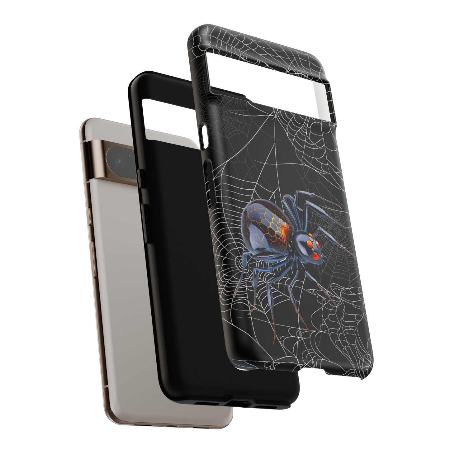 Spider Web Phone Case - Tough Cases for Halloween, Spooky Decor, Gift for Teens, Gothic Style, Unique Customizable Covers